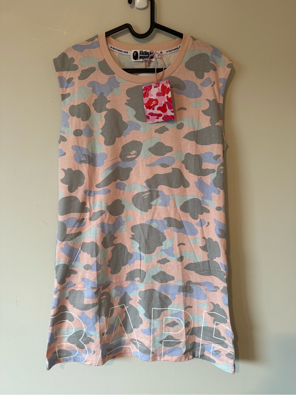 3. | A Bathing Ape | Sleeveless Pink Camo Mini Dress | S - Picture 2 of 5